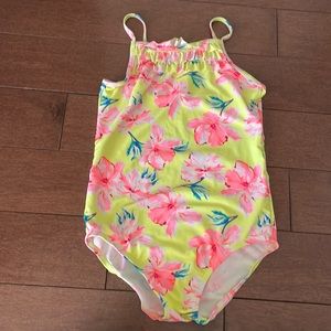 Bright floral bathing suit